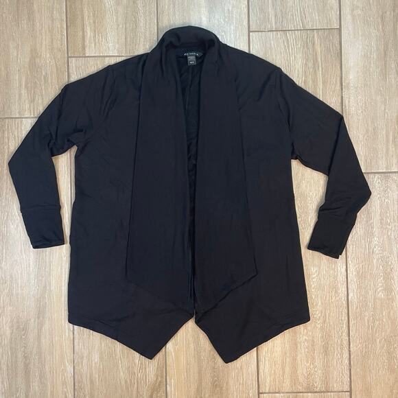 Athleta Black Long Sleeve Open Front Cardigan Wrap Sweater Jacket Women’s M - Picture 1 of 9